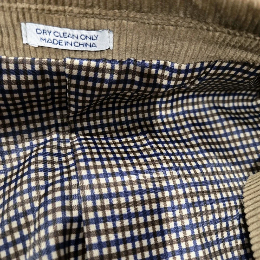 Mens NWT Saddlebred Brown Corduroy Blazer Elbow Patch50R JACKET CLASSIC Academia